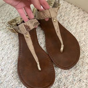 Snake Print Sandals